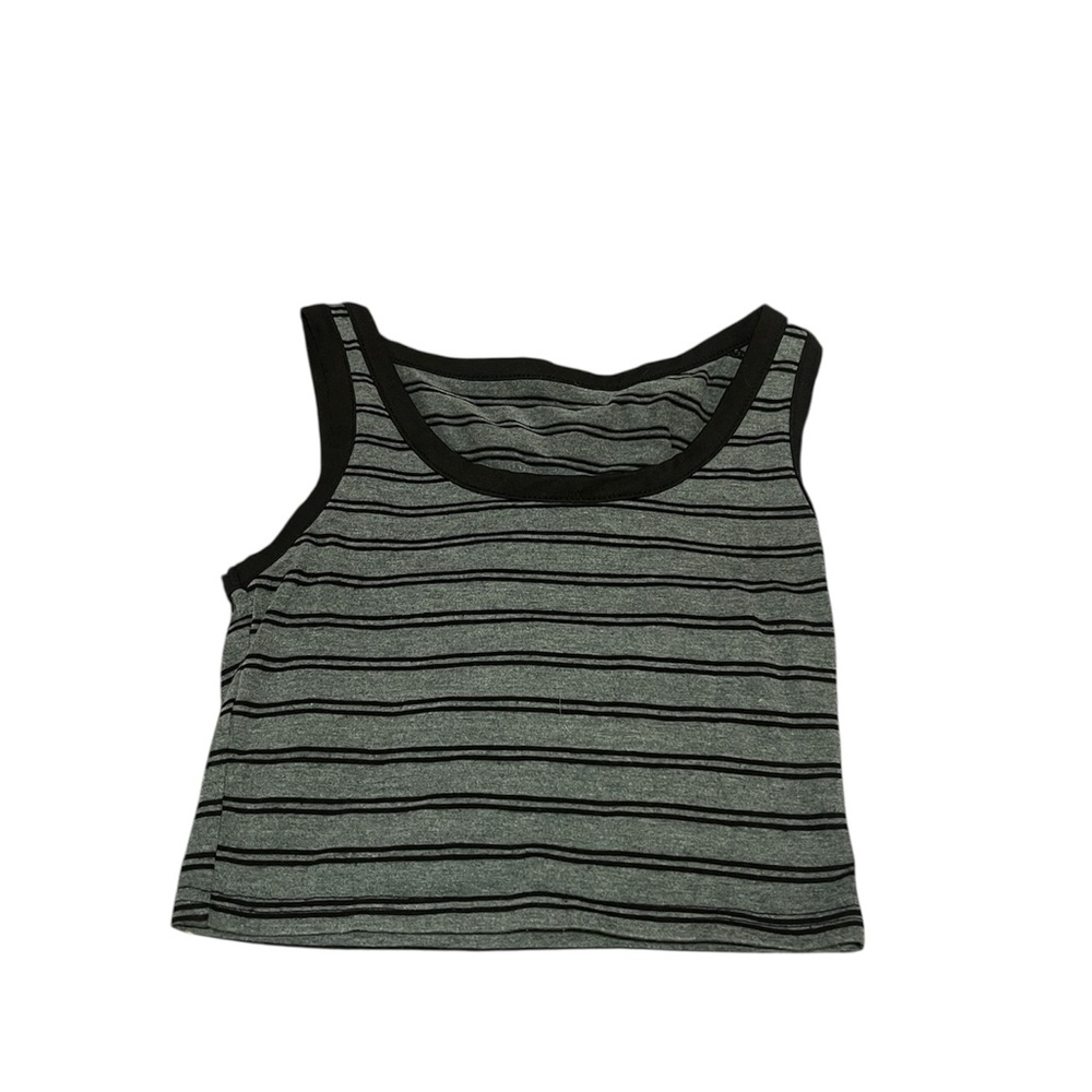 Striped Sleeveless Crop Top